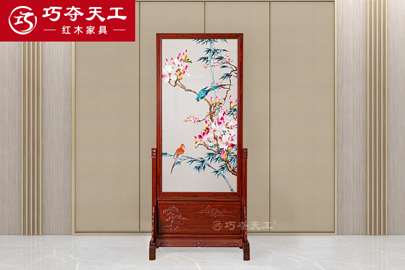 苏绣屏风（花鸟）