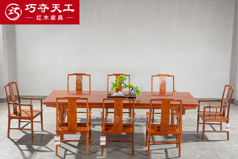 203夹头榫拼板会议桌