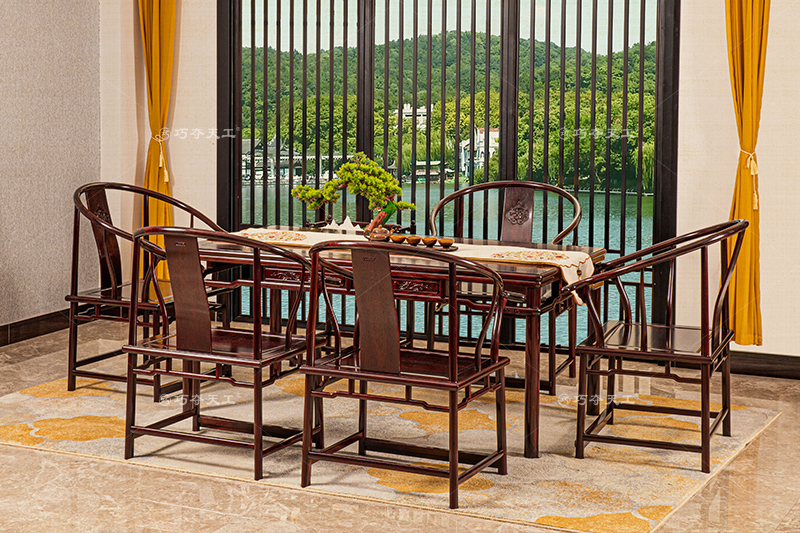 明式圆包圆茶台